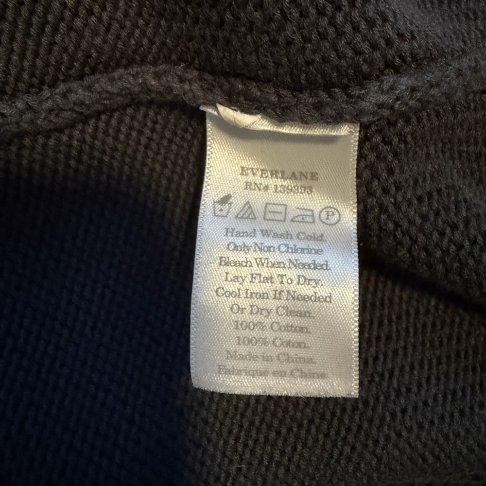 Everlane Black 100% cotton Mock Neck Sweater - Picture 7 of 7